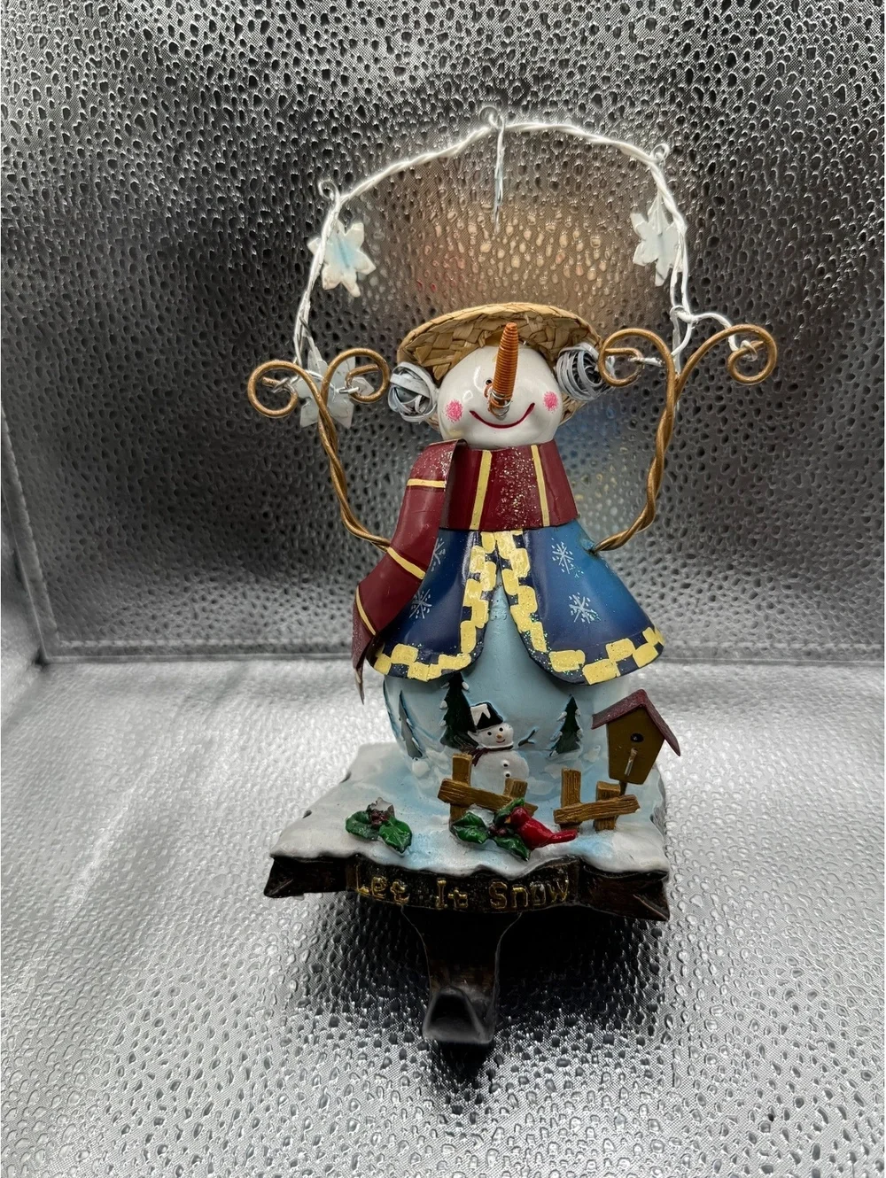 Cobble Creek Snowman Stocking Holder Christmas Decoration